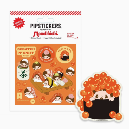 Autocollants Monchichi Sushi à Gratter et à Sentir