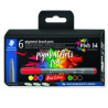 Sets de 6 feutres pigment brush pen 371 Staedtler BASIC