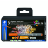 Sets de 6 feutres pigment brush pen 371 Staedtler GREYS & CARAMELS