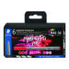 Sets de 6 feutres pigment brush pen 371 Staedtler REDS & PINKS