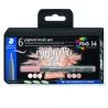 Sets de 6 feutres pigment brush pen 371 Staedtler PASTEL COLOURS