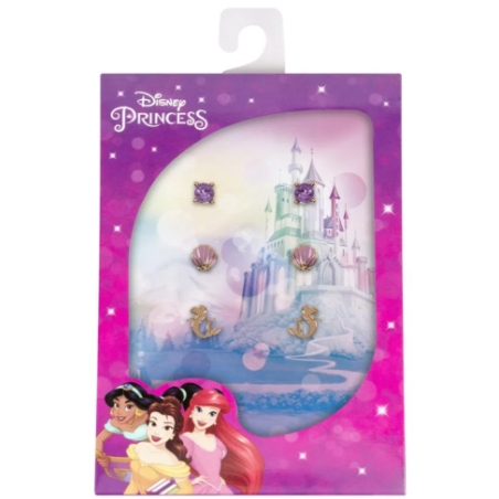 LA PETITE SIRENE - 3 Paires de Clous d'Oreilles disney
