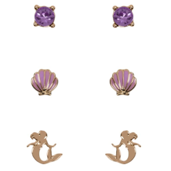 LA PETITE SIRENE - 3 Paires de Clous d'Oreilles disney