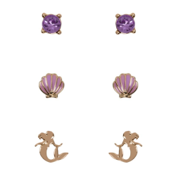 LA PETITE SIRENE - 3 Paires de Clous d'Oreilles disney