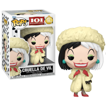 Figurine POP Cruella d'Enfer N°1663 - 101 Dalmatiens Disney
