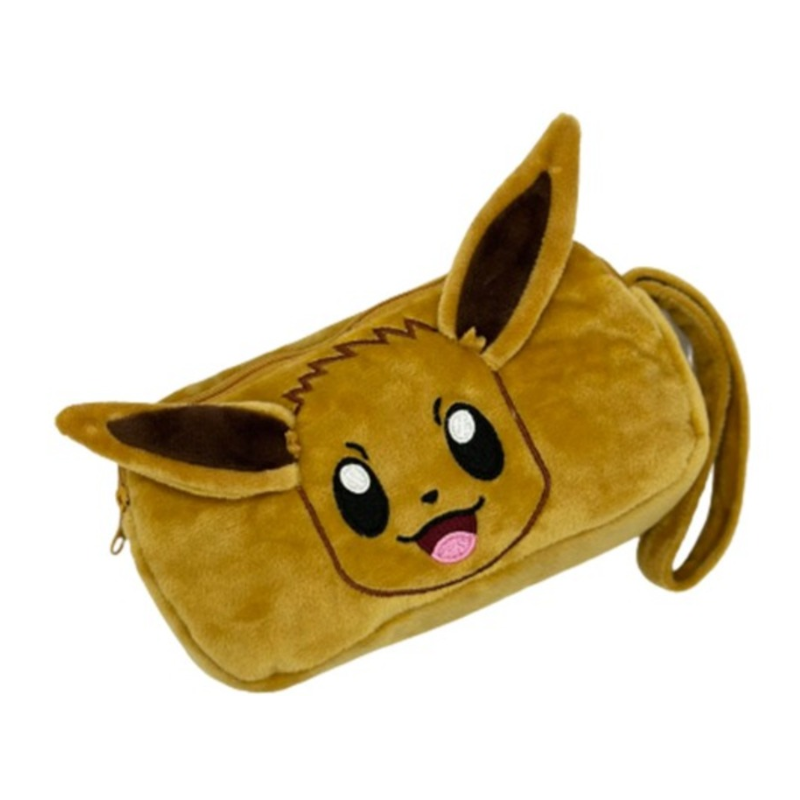 POKEMON - Trousse à crayons carrée en peluche Évoli