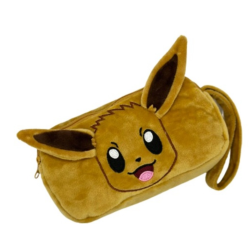 POKEMON - Trousse à crayons carrée en peluche Évoli