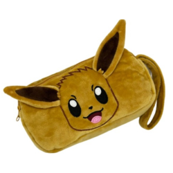 POKEMON - Trousse à crayons carrée en peluche Évoli