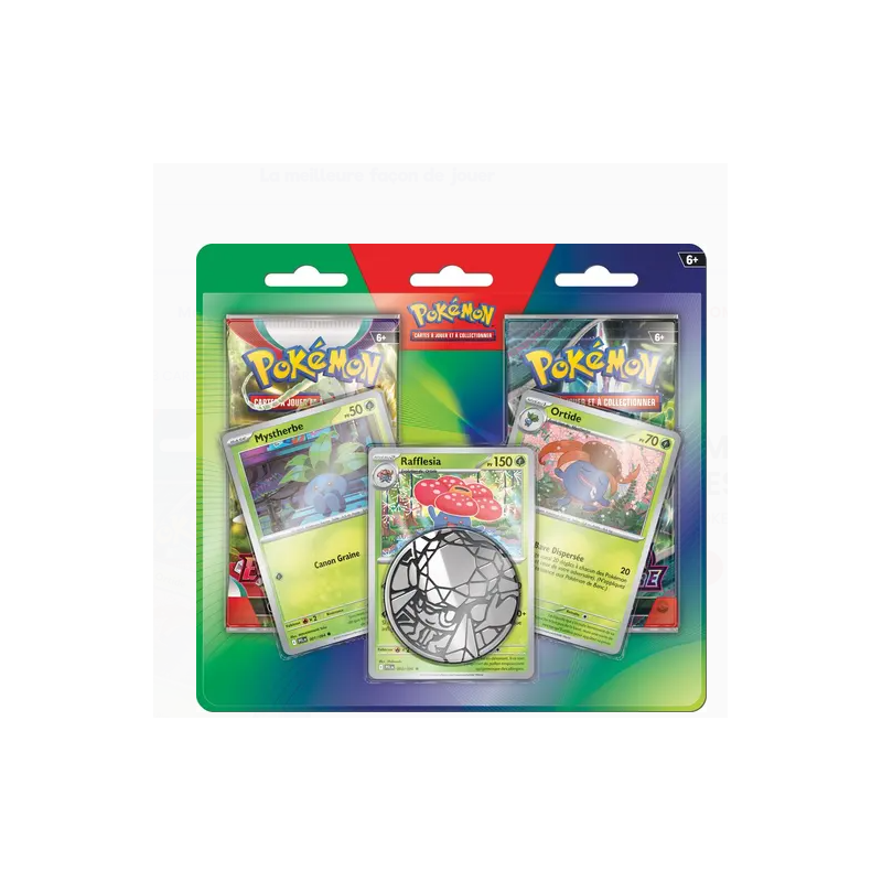 Blind Box PACK 2 BOOSTERS + PIECE + 3 CARTES Pokemon