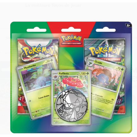 Blind Box PACK 2 BOOSTERS + PIECE + 3 CARTES Pokemon