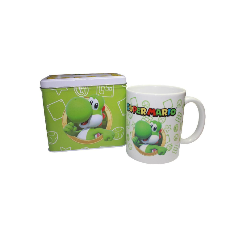 Tirelire en Métal + Mug Yoshi Nintendo