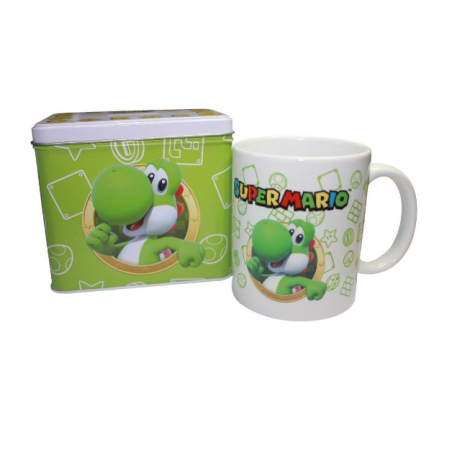 Tirelire en Métal + Mug Yoshi Nintendo