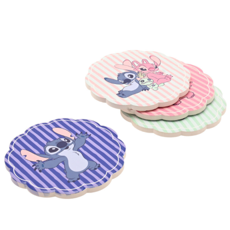Lot de 4 Sous Verres Stitch , Angel & Souillon