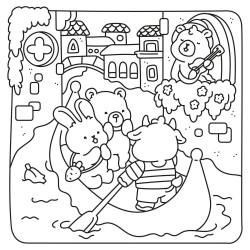 Coloriage Cozy colo Didi Plums - Tour du monde