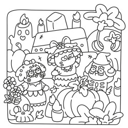 Coloriage Cozy colo Didi Plums - Tour du monde