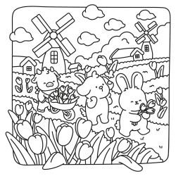 Coloriage Cozy colo Didi Plums - Tour du monde