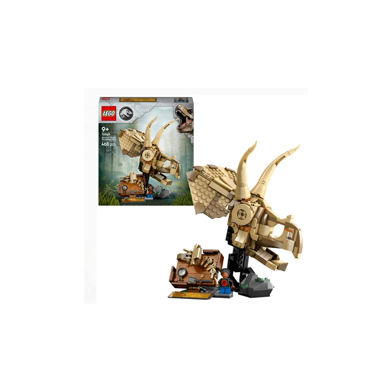 LEGO JURASSIC WORLD 76969 - LES FOSSILES DE DINOSAURES : LE CRANE DU TRICERATOPS