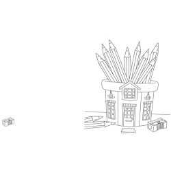 Coloriage Les Mini Colos d'Andréa - Maisons imaginaires