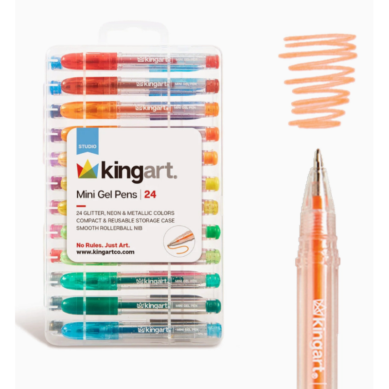 Stylos Gel Mini 24 pcs KINGART