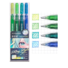 Pack de 4 stylos gel à paillettes Languo  VERT