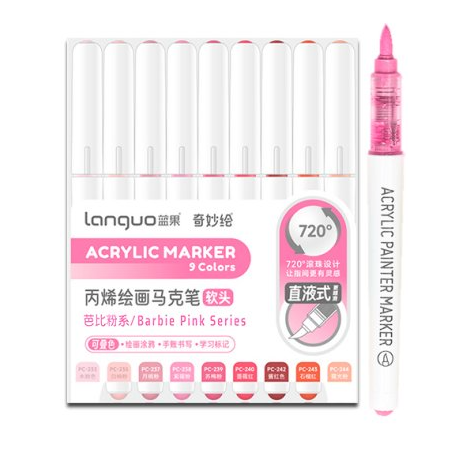 SET FEUTRE MARQUEUR ACRYLIC SERIE CANDY PINK LANGUO