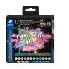 Sets de 12 feutres pigment brush pen Staedtler PASTEL COLOURS