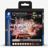 Sets de 12 feutres pigment brush pen Staedtler SKIN PORTRAIT COLOURS
