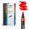 SET DE 36 COULEURS FEUTRE ACRYLIQUE POINTE NORMAL KINGART
