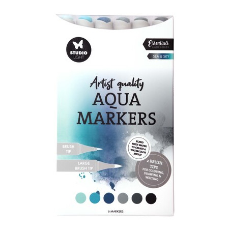 SET DE FEUTRES A EAU STUDIO LIGHT SEA&SKY