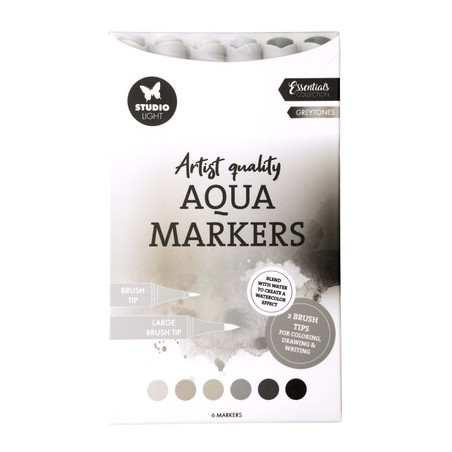 SET DE FEUTRES A EAU STUDIO LIGHT GREYTONES