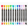 PACK DE 48 COULEURS FEUTRES ACRYLIQUE DOUBLE POINTE KINGART