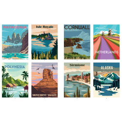 Coloriage Fabuleux paysages - 40 coloriages mystère