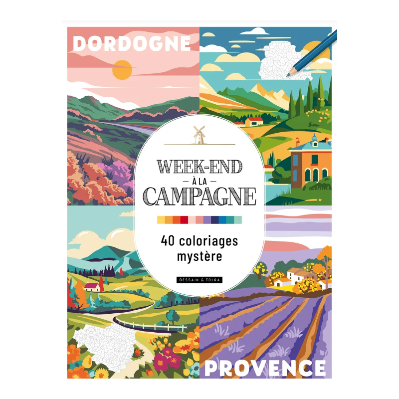 Coloriage Week-end à la campagne - 40 coloriages mystère