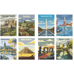 Coloriage Merveilles du monde - 40 Coloriages Mystère