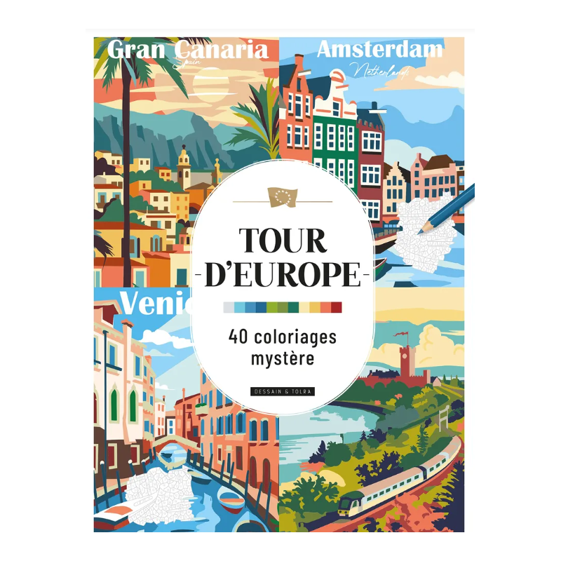 Coloriage Tour d'Europe - 40 coloriages mystère