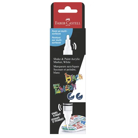 FEUTRE ACRYLIQUE DOUBLE POINTE BLANC FABER CASTELL