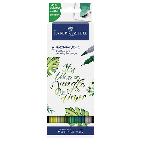 PACK FEUTRE DOUBLE POINTE A EAU FABER-CASTELL JUNGLE