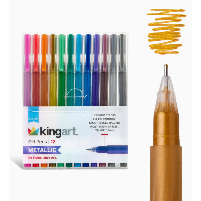 Pack de Stylo Gel Metallic KINGART