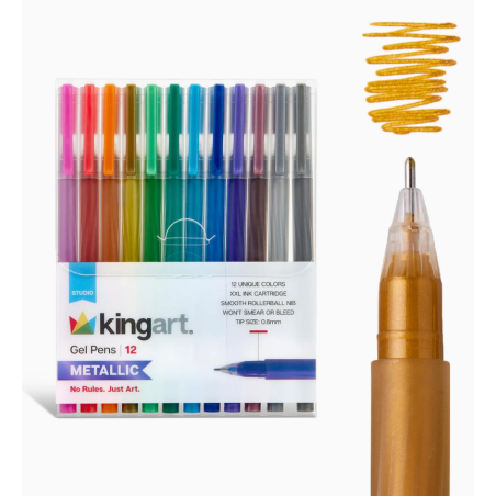 Pack de Stylo Gel Metallic KINGART