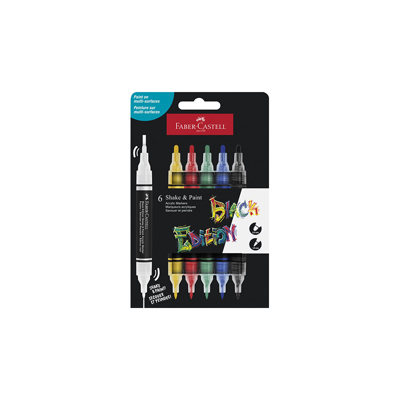 PACK DE FEUTRES ACRYLIQUE DOUBLE POINTE FABER-CASTELL ESSENTIEL