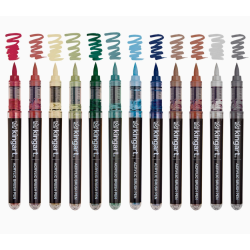 PACK FEUTRE ACRYLIQUE POINTE BRUSH EARTH TONES KINGART