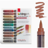PACK FEUTRE ACRYLIQUE POINTE BRUSH EARTH TONES KINGART