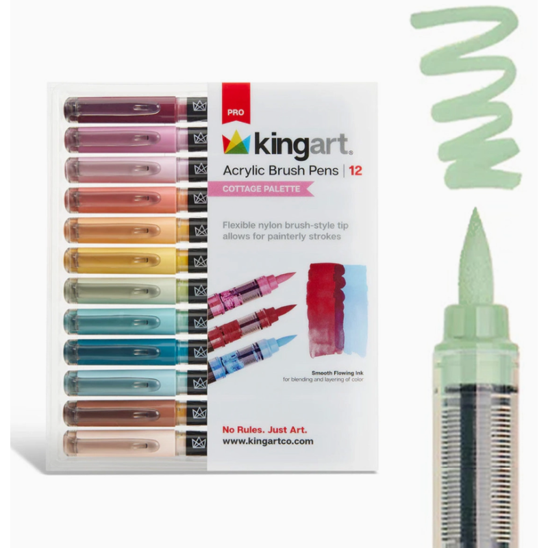 PACK FEUTRE ACRYLIQUE POINTE BRUSH COTTAGE KINGART