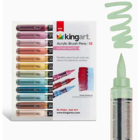 PACK FEUTRE ACRYLIQUE POINTE BRUSH COTTAGE KINGART