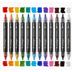 PACK DOUBLE POINTE BRUSH FEUTRE ACRYLIQUE ESSENTIEL KINGART