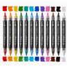 PACK DOUBLE POINTE BRUSH FEUTRE ACRYLIQUE ESSENTIEL KINGART