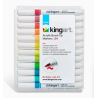 SET PACK FEUTRE ACRYLIQUE POINTE BRUSH 24 couleurs classiques KINGART