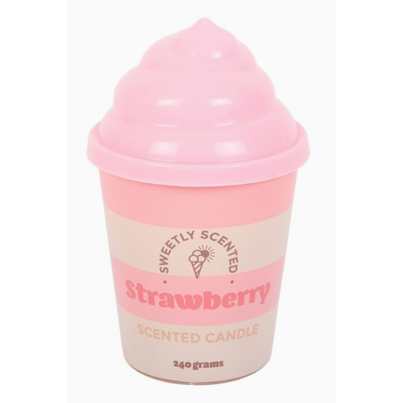 Bougie parfumée à la glace à la fraise