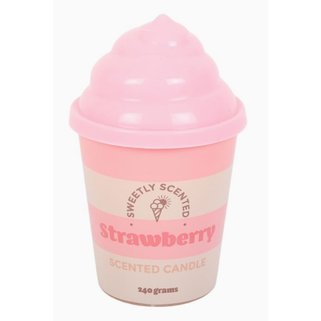 Bougie parfumée à la glace à la fraise