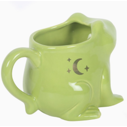 Tasse en forme de grenouille Luna et sous-tasse en forme de nénuphar